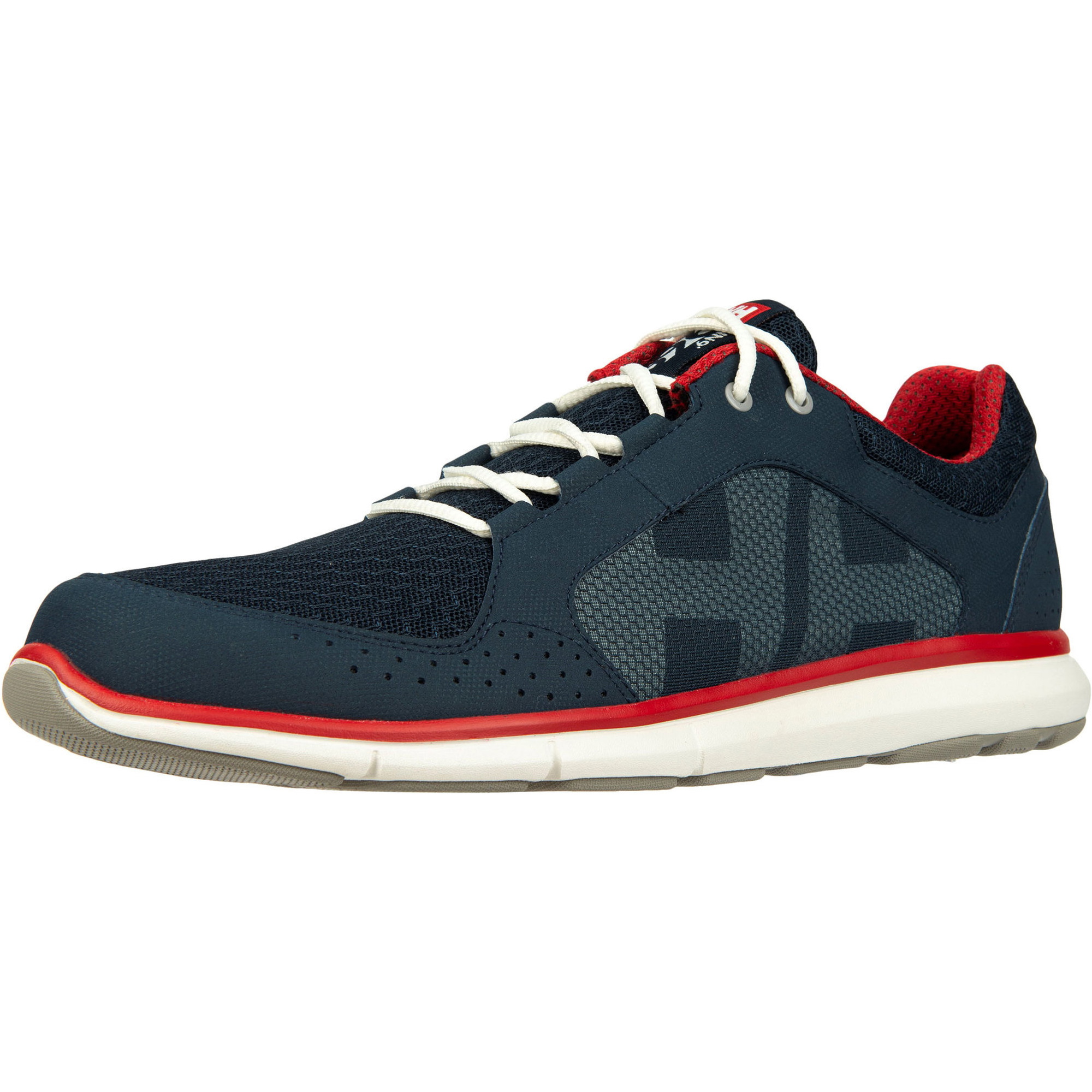 2026 Helly Hansen Männer Ahiga V4 Hydropower Segelschuhe 11582 - Navy / Flagge Rot