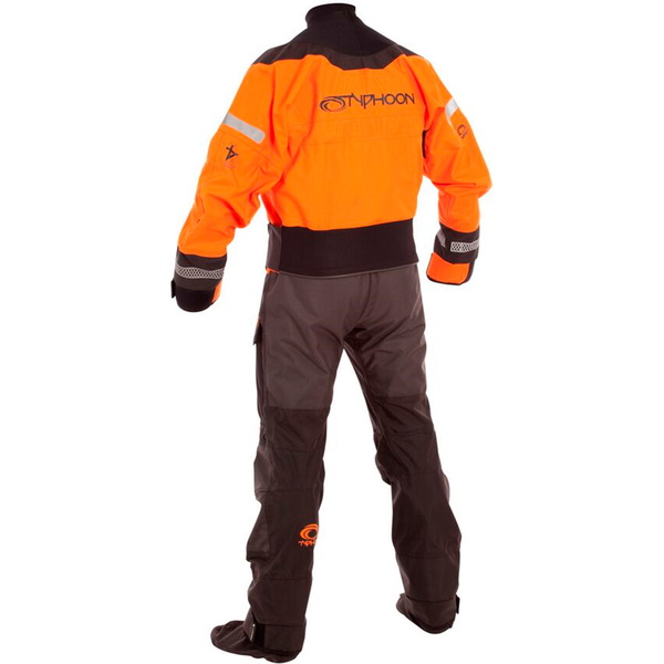 2017 Typhoon Multi Hinge Drysuit + Con Zip Orange / Schwarz Anzug Nur 100152