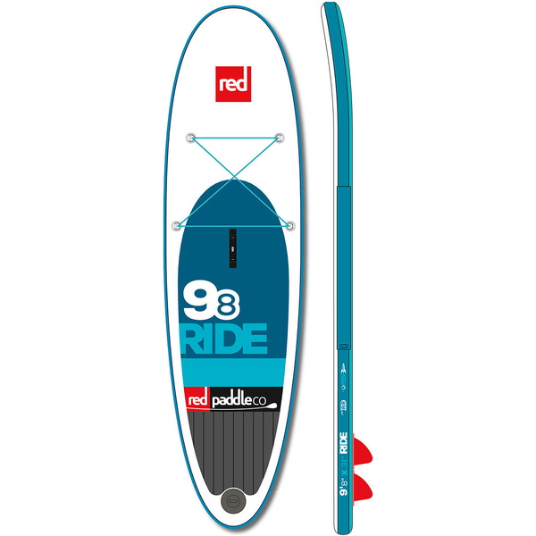 2015 Red Paddle Co 9'8 Ride Inflatable Stand Up Paddle Board + Bag, Pump, Paddle & LEASH