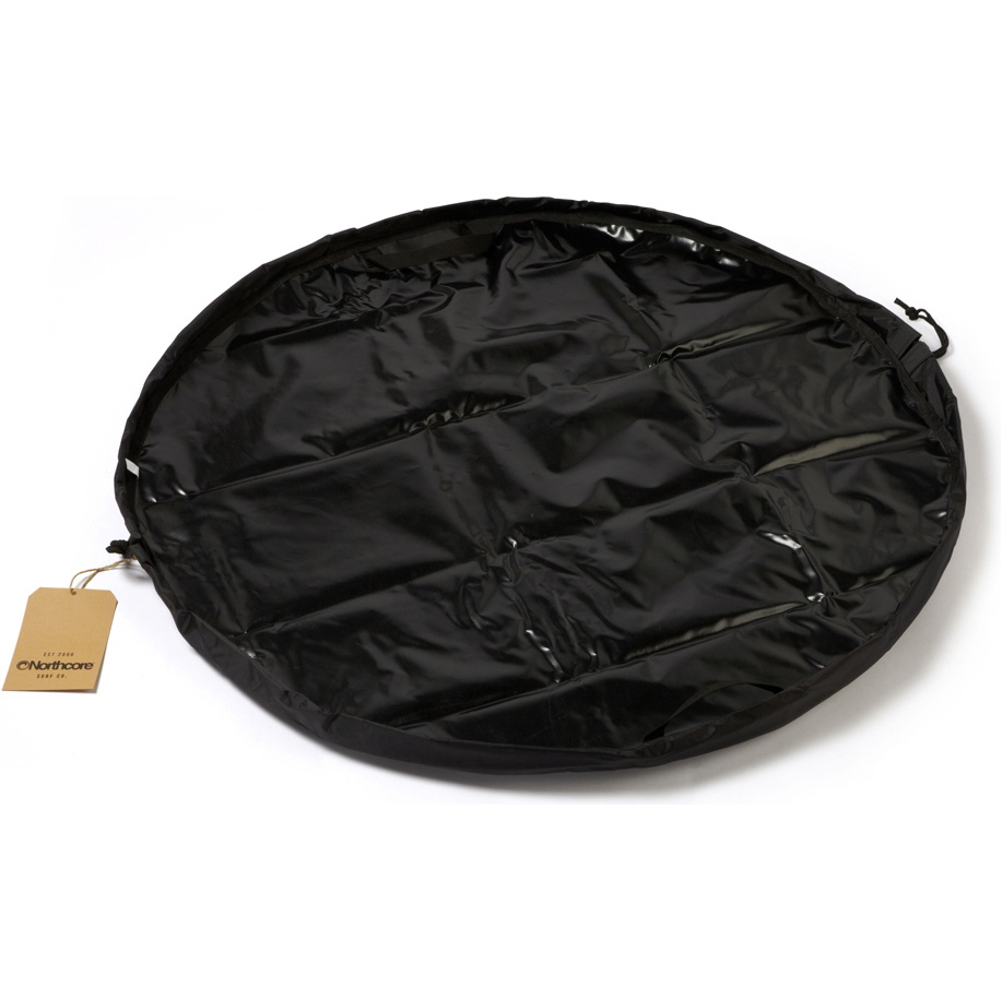 2026 Northcore Beach Basha Sport Langärmeliges Wickelkleid Robe / Poncho NOCO24N - Black
