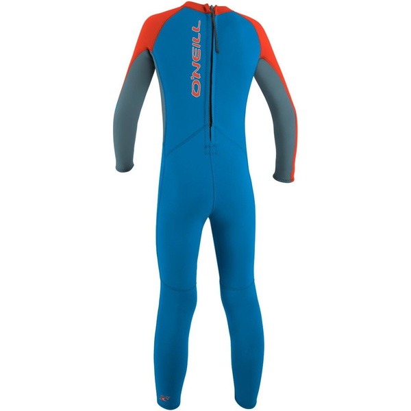 2026 O'Neill Toddler Reactor 2mm Back Zip Wetsuit 4868 - Blue / Neon Red