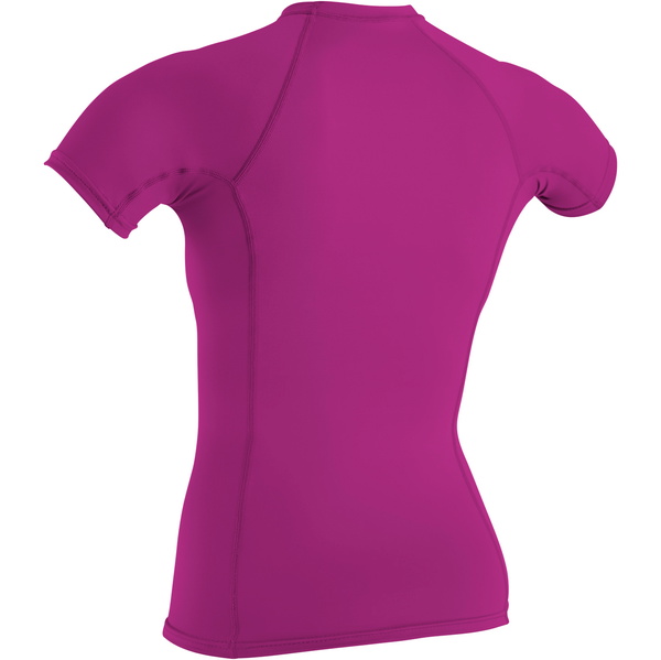 2026 O'neill Damen Basic Skins Kurzarm Crew Rash Vest 3548 - Fuchsrosa