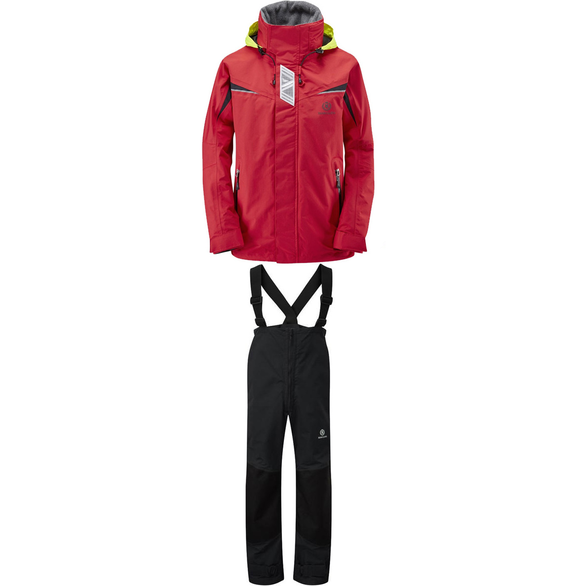 Henri Lloyd Wave Inshore Jacke Y00353 & Hi-Fit Hose Y10162 COMBI SET ROT / SCHWARZ