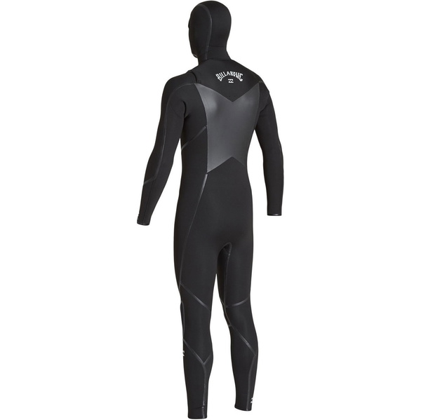 2019 Billabong Mens Furnace Absolute X 5/4mm Hooded Chest Zip Wetsuit Black Q45M08