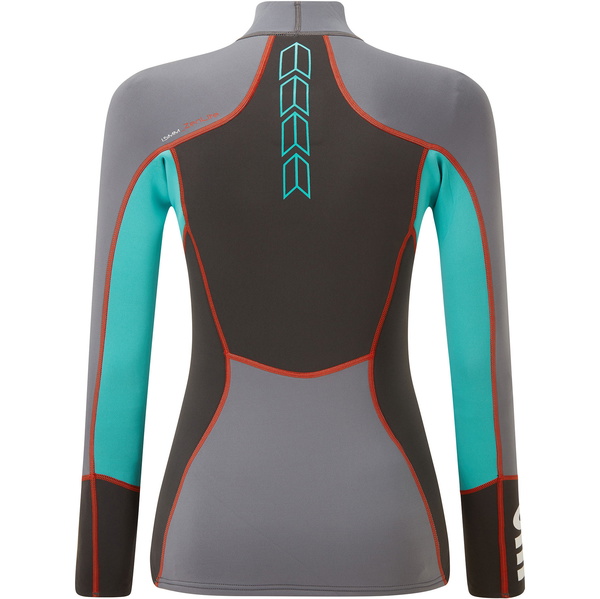 Gill Frauen Zenlite 1.5mm Flatlock Neoprene Top 5003W - Steel Grey