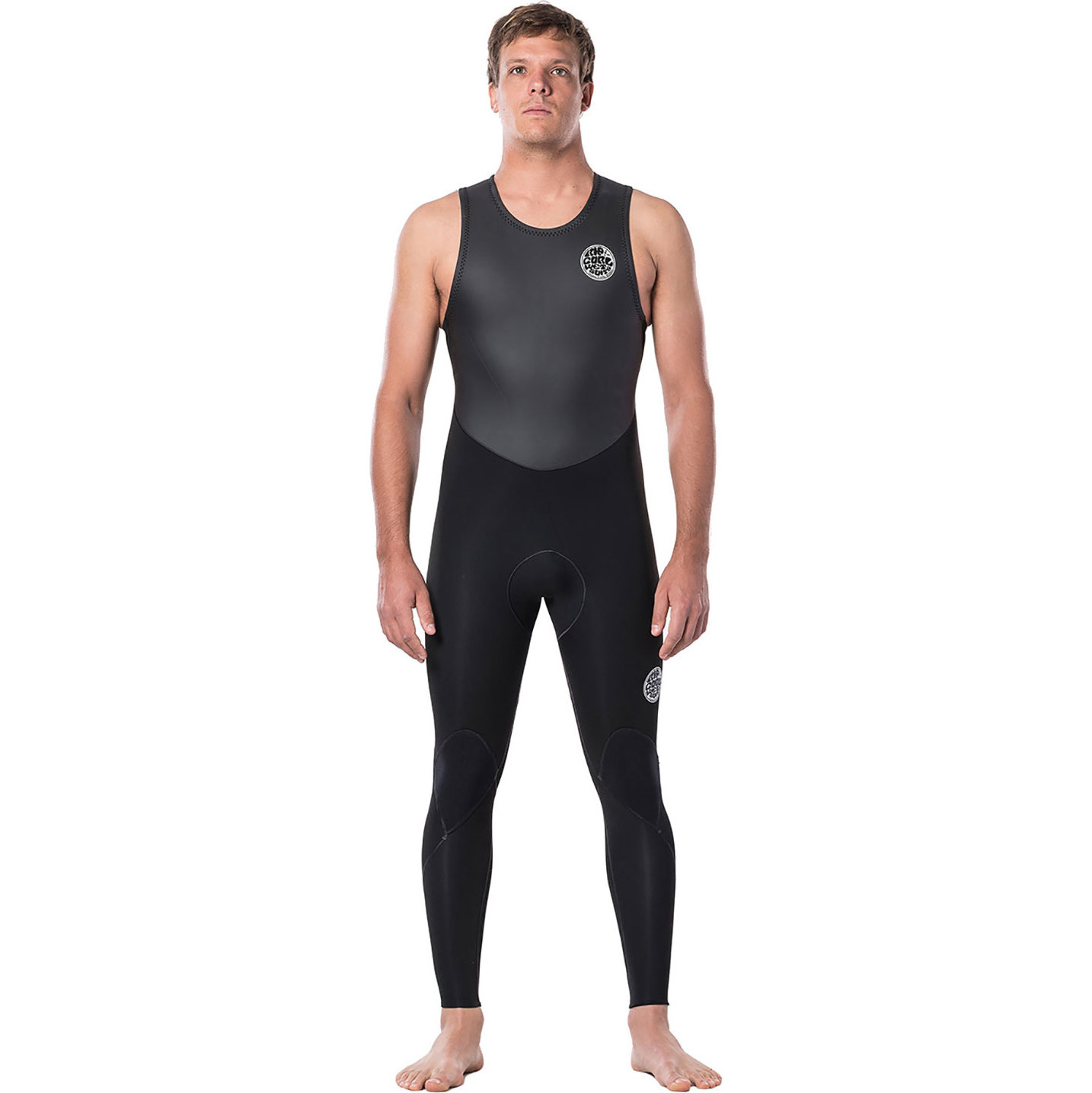 2026 Rip Curl Männer Dawn Patrol 1.5mm Rückenreißverschluss Long John Neoprenanzug WSM9IM - Black