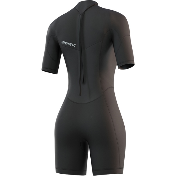 Mystic Frauen Brand 3/2mm Rückenreißverschluss Shorty Neoprenanzug 210323 - Black