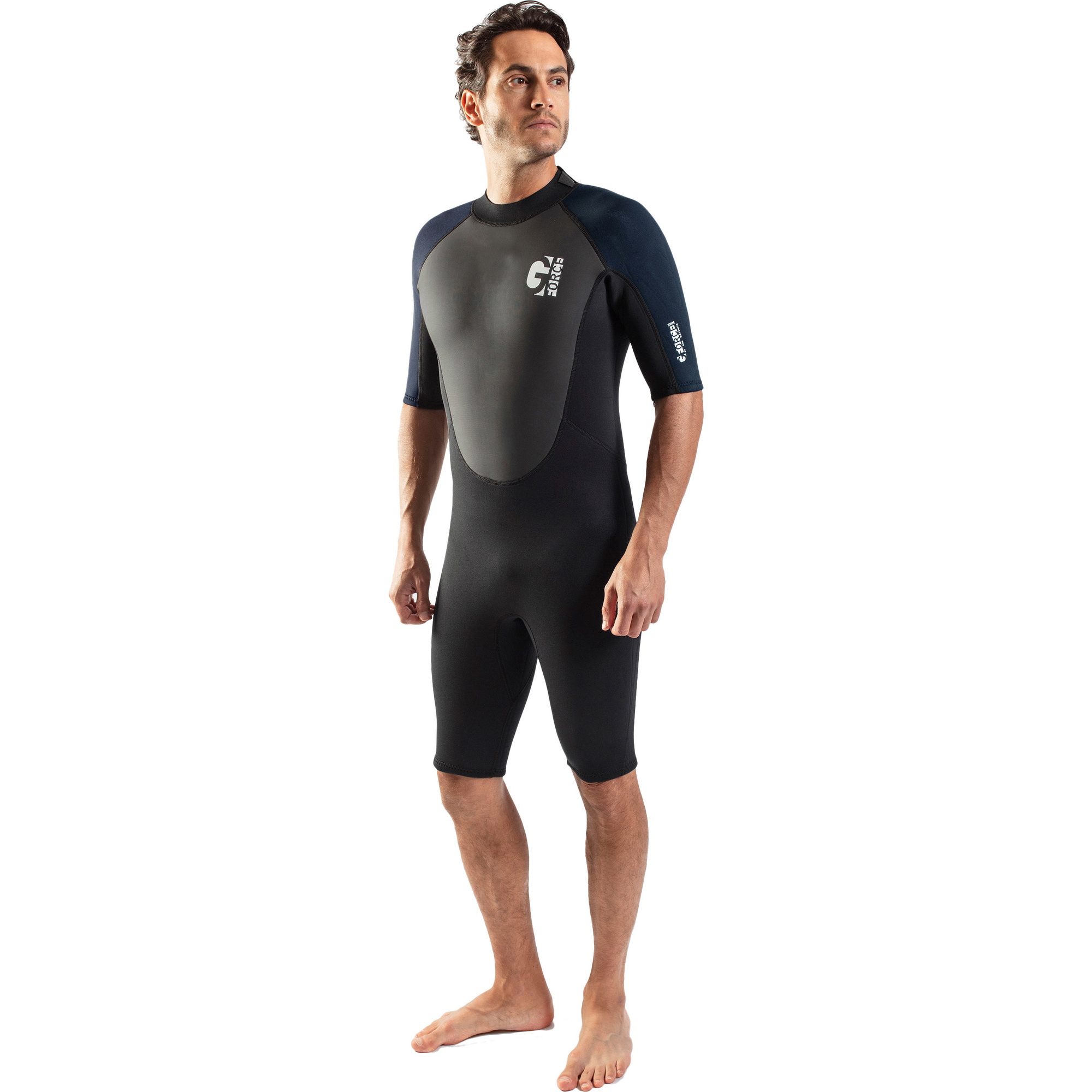 2026 Gul Männer G-Force 3mm Rückenreißverschluss Shorty Neoprenanzug GF3305-B7 - Black / Navy