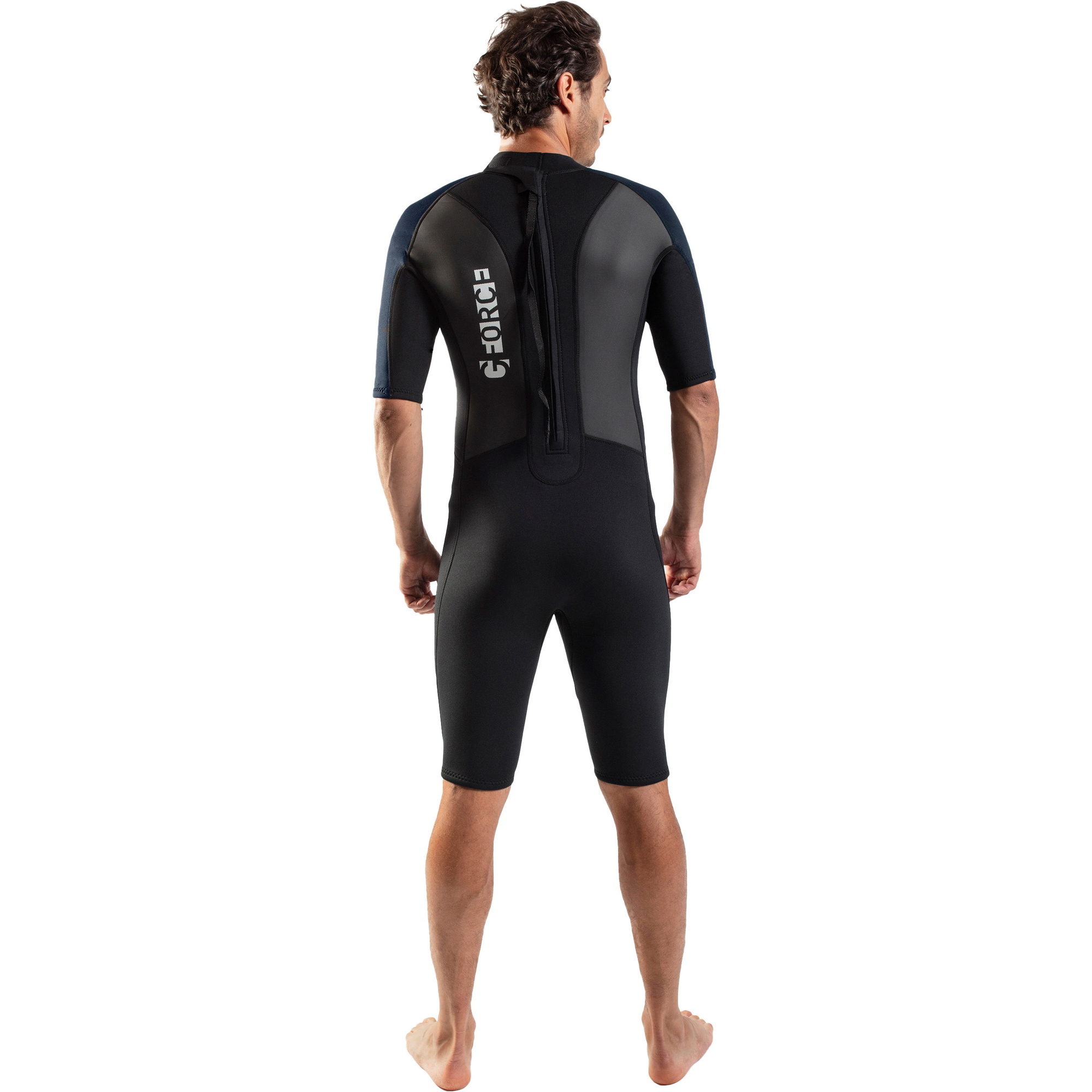 2026 Gul Männer G-Force 3mm Rückenreißverschluss Shorty Neoprenanzug GF3305-B7 - Black / Navy