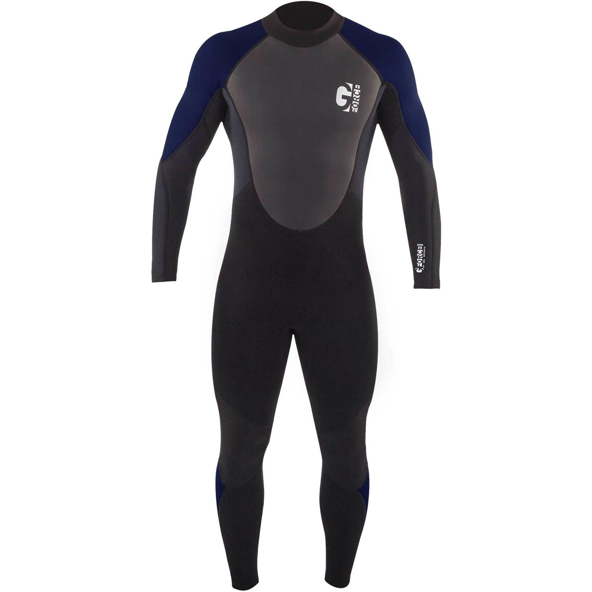 2026 Gul MÃ¤nner G-Force 3mm RÃ¼ckenreiÃŸverschluss Flatlock Neoprenanzug GF1305-B7 - Black / Navy