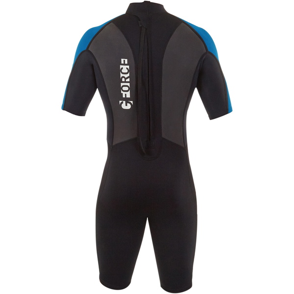 2026 Gul Junior G-Force 3mm Rückenreißverschluss Shorty Neoprenanzug GF3307-B7 - Black / Zafir