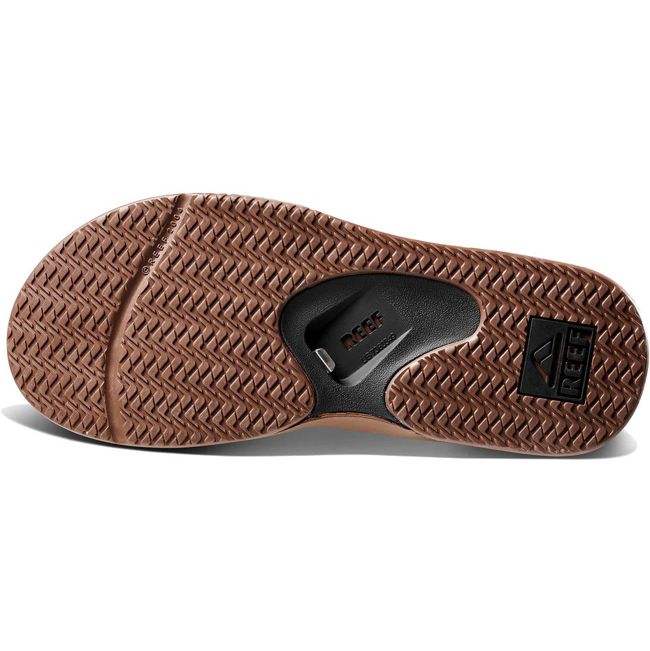 2026 Reef Herren Fanning Flip Flops Ci8102 - Schwarz / Hellbraun
