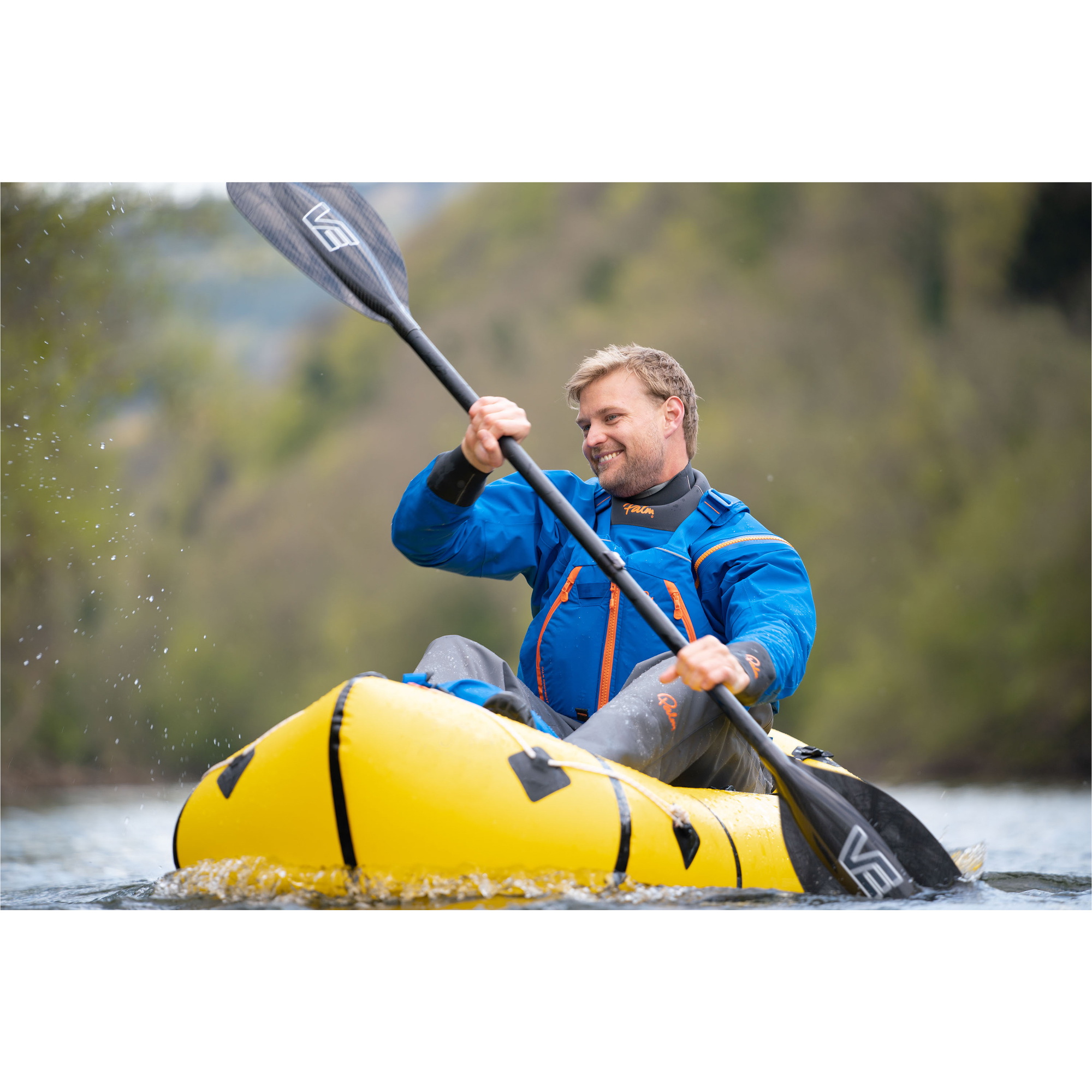 2026 Palm Mens Rogen Drysuit 13188 - Cobalt / Jet Grey