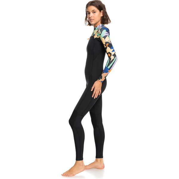 2023 Roxy Frauen Current Of Cool 3/2mm Brustreißverschluss Neoprenanzug ERJW103148 - Anthracite