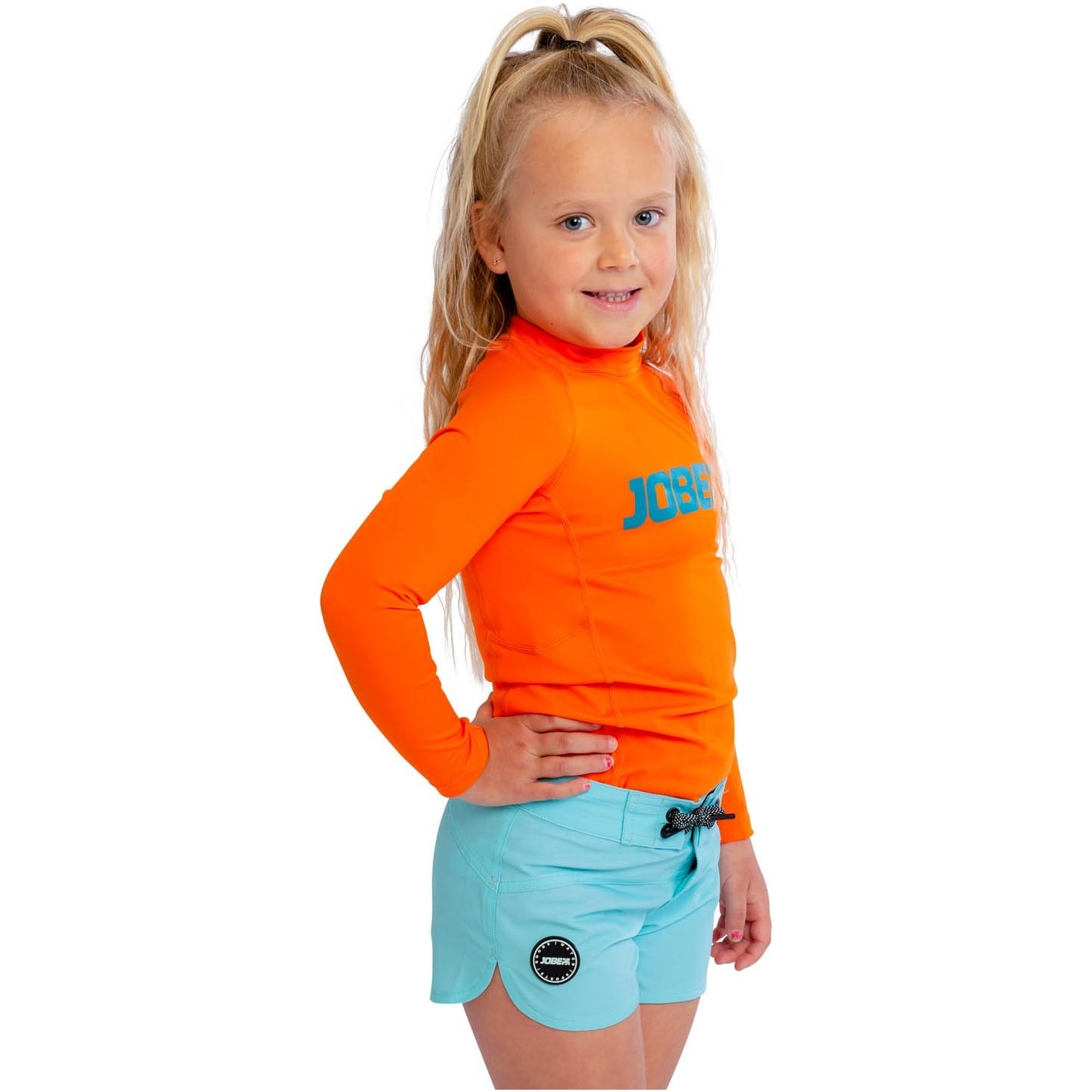 2025 Jobe Junior Long Sleeve Rash Vest 544223001 - Fire Orange