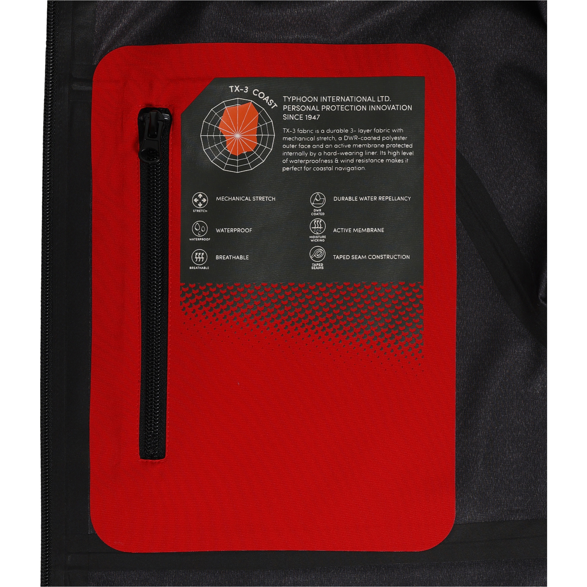 2026 Typhoon Performance Segeljacke P2037 - Red / Solar