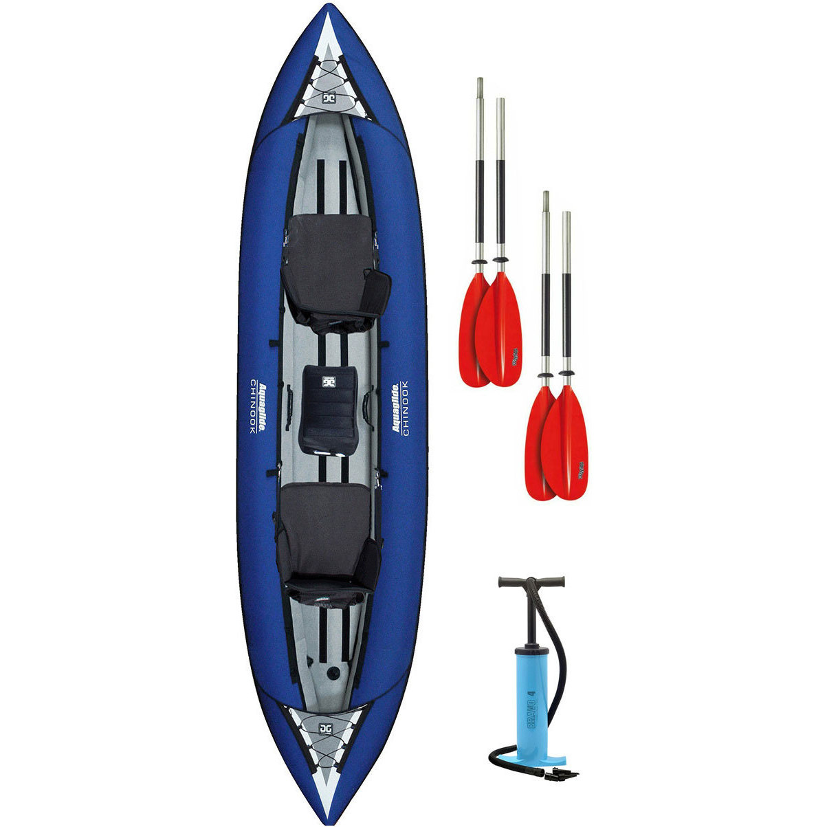 2026 Aquaglide Tandem Xl Aufblasbares Aquaglide Blau & 2 Aquaglide & Aquaglide
