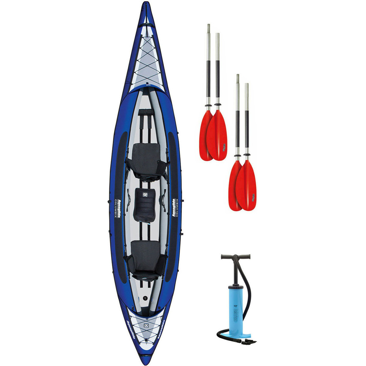 2026 Aquaglide Columbia XP Tandem XL Kayak + 2 FREE PADDLES + PUMP