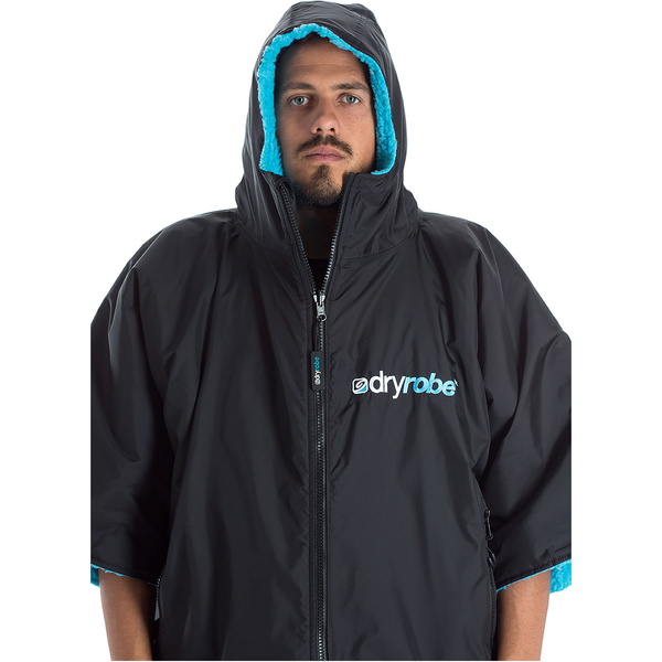 2023 Dryrobe Advance Kurzarm-Wechselkleidung Robe DR100 - Black / Blau
