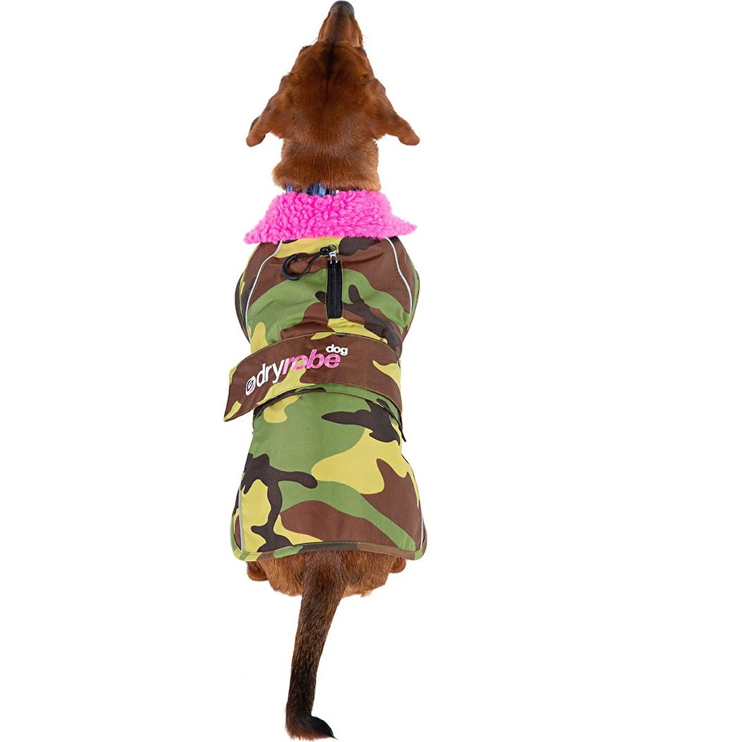2026 Dryrobe Dog Coat V3DRDC - Pink / Camo