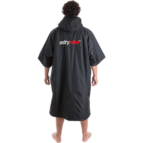 Dryrobe Advance Kurzer Ärmel Wechsel Robe DR100 - Black / Rot