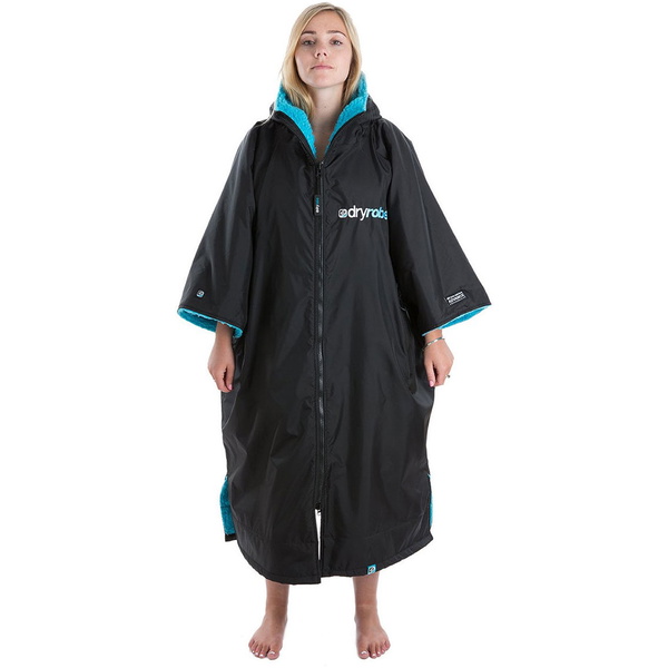 2023 Dryrobe Advance Kurzarm-Wechselkleidung Robe DR100 - Black / Blau