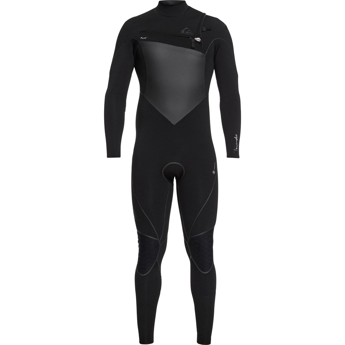 2018 Quiksilver Highline Plus 5/4 / 3mm Neoprenanzug mit Brustreißverschluss Schwarz EQYW103069