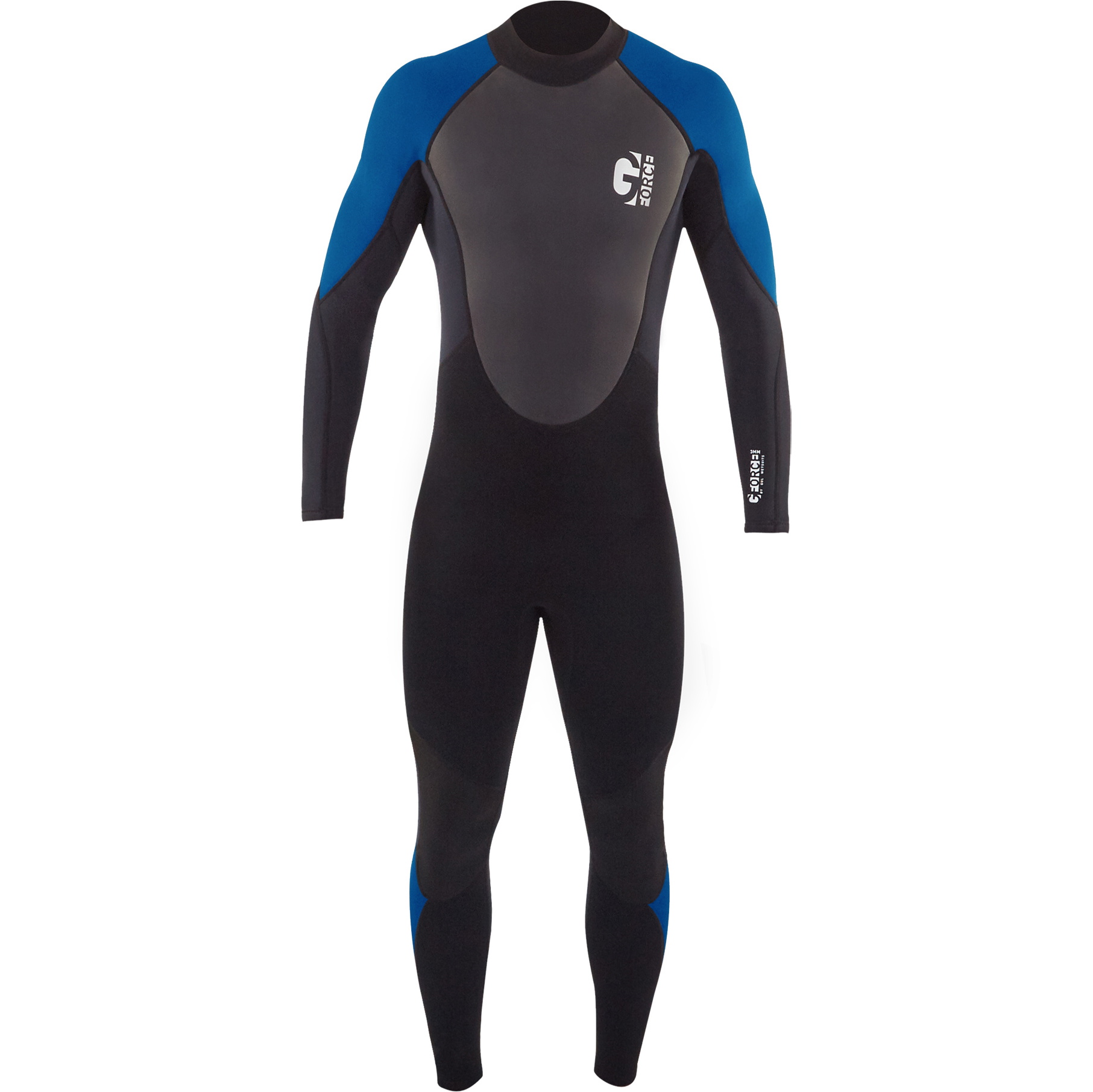 2026 Gul Junior G-Force 3mm Back Zip Flatlock Wetsuit GF1307-B7 - Black / Zafir