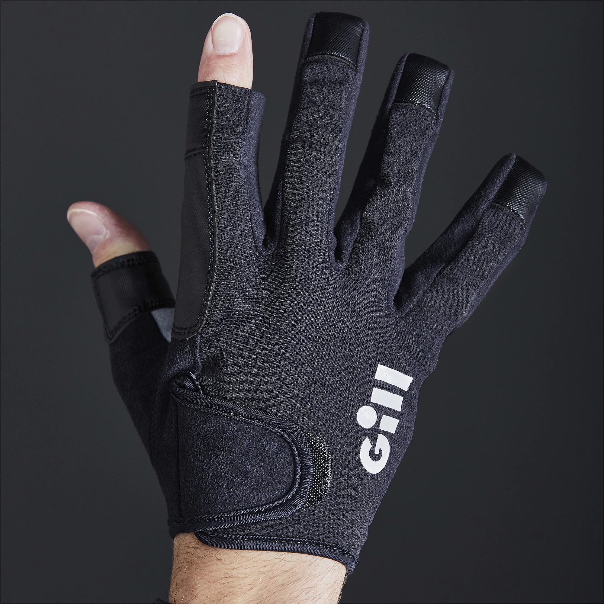 Gill Doppelpack Championship Kurz- Und Langfinger-Segelhandschuhe - Schwarz