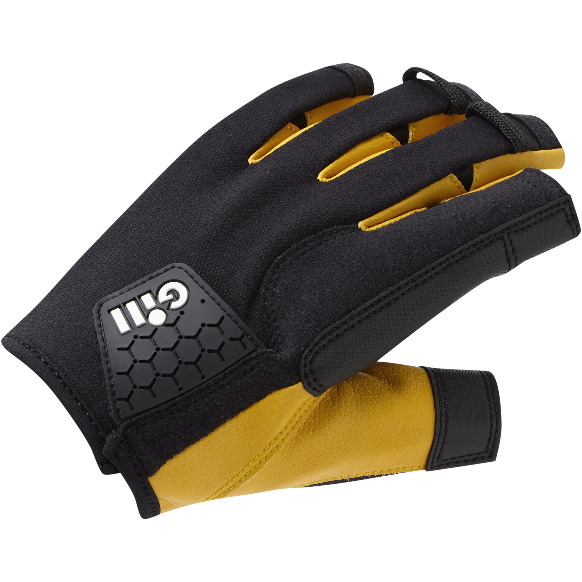 2026 Gill Pro Kurzfingersegelhandschuhe 7443 - Schwarz
