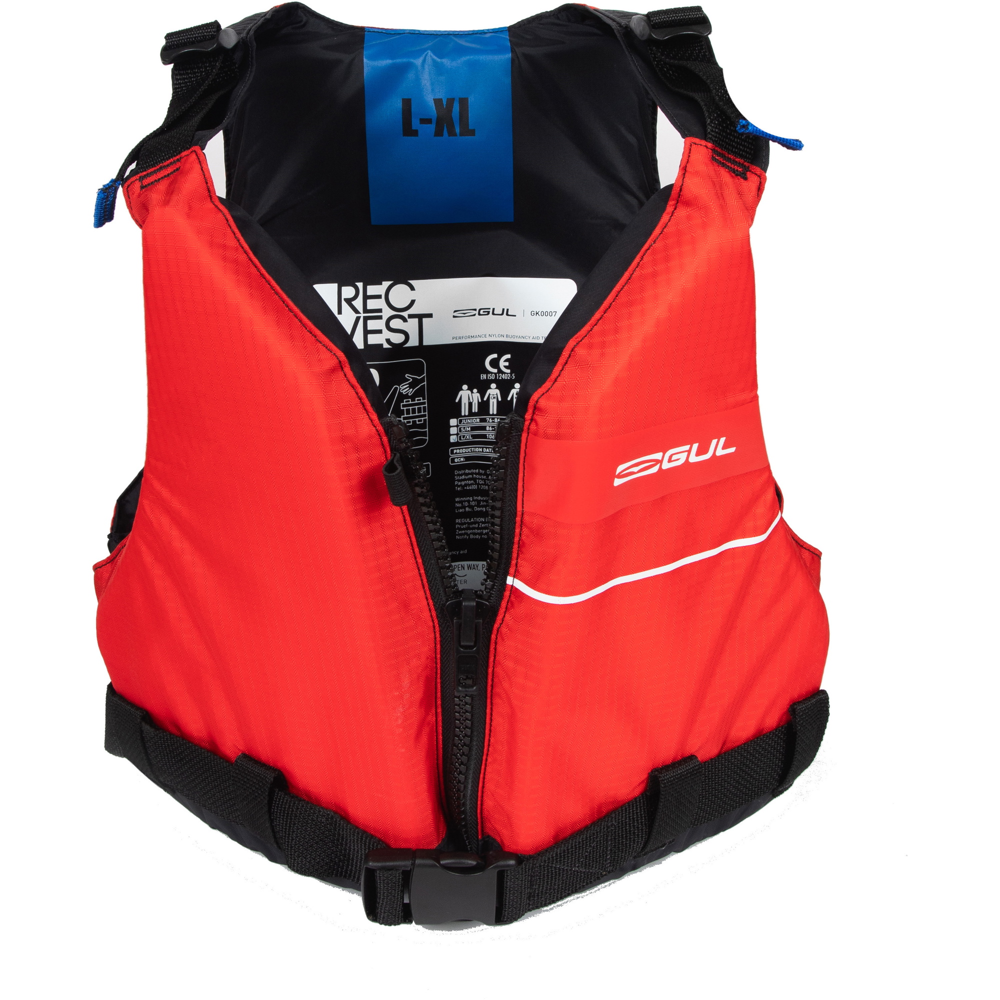 2026 Gul Junior Recreation Vest Buoyancy Aid Gk0007-B7 - Red / Black