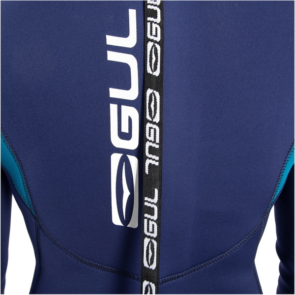 Gul Frauen Response 4/3mm Gbs Rückenreißverschluss Neoprenanzug RE1248-C1 - Blue / Paisley