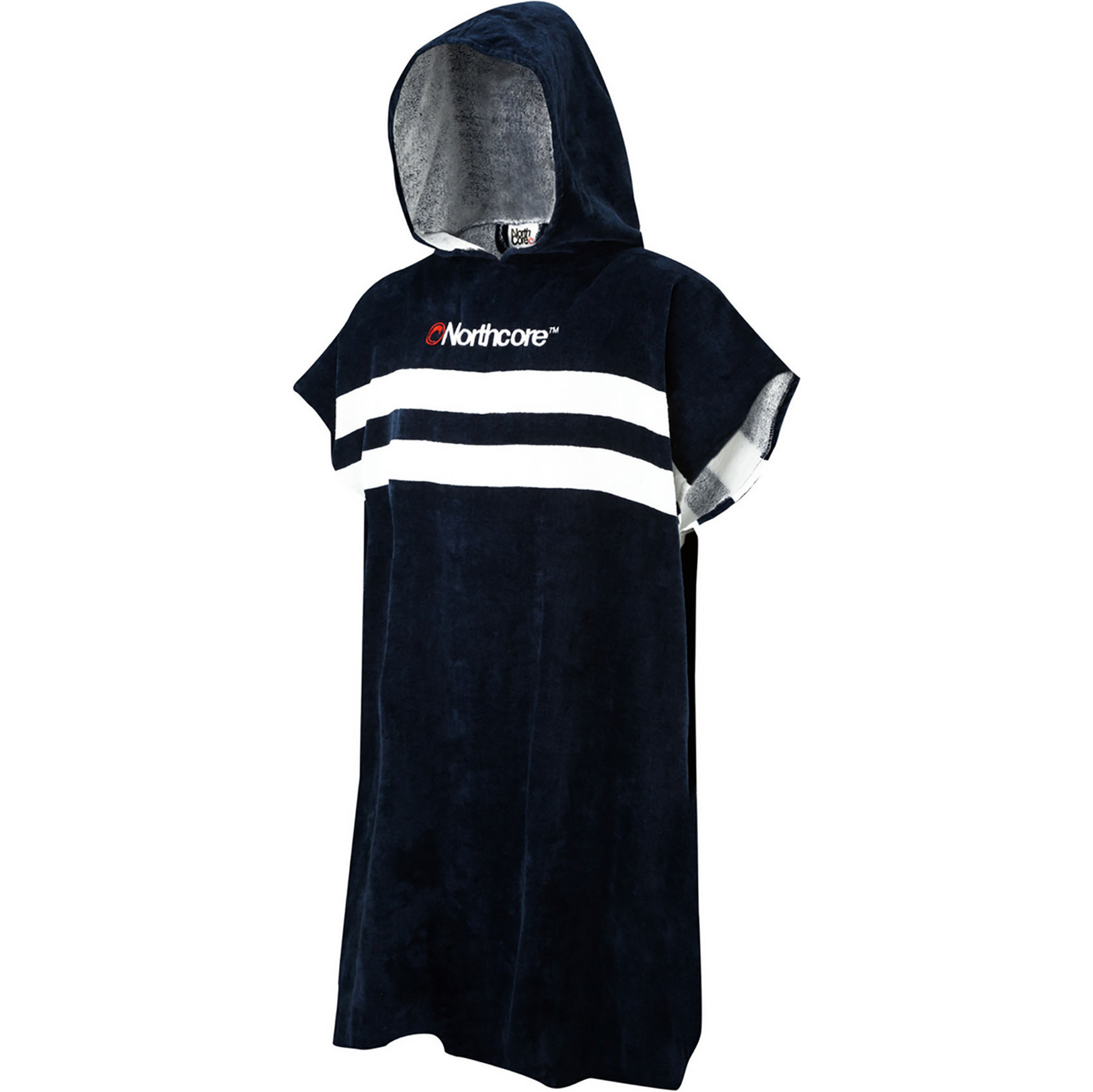 2026 Northcore Beach Basha Stripe Kapuzenhandtuch Robe / Poncho NOCO241  Blue