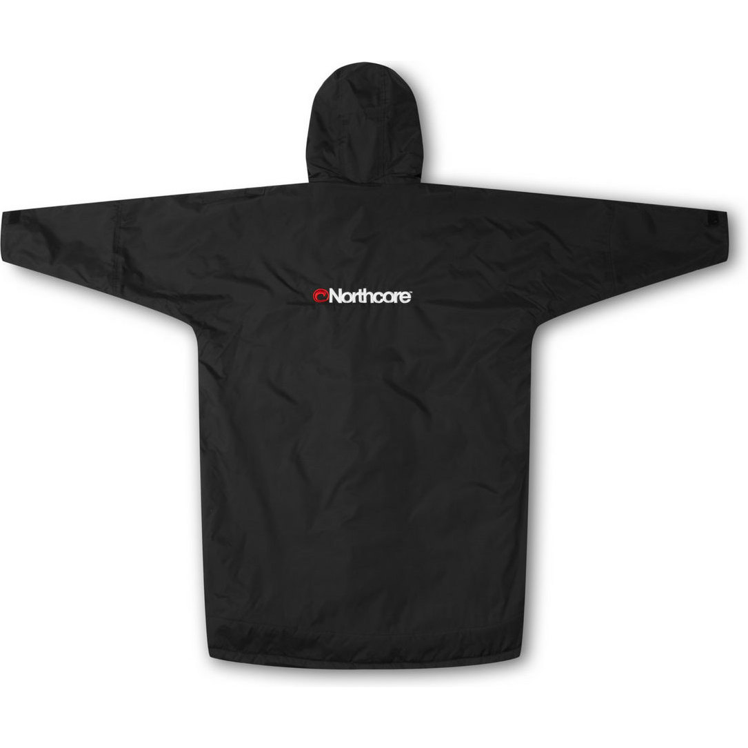 2026 Northcore Beach Basha Sport Langärmeliges Wickelkleid Robe / Poncho NOCO24N - Black