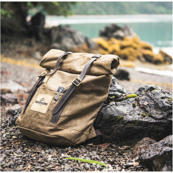 2026 Northcore Rucksack Aus Gewachstem Canvas NOCO118 - Chocolate