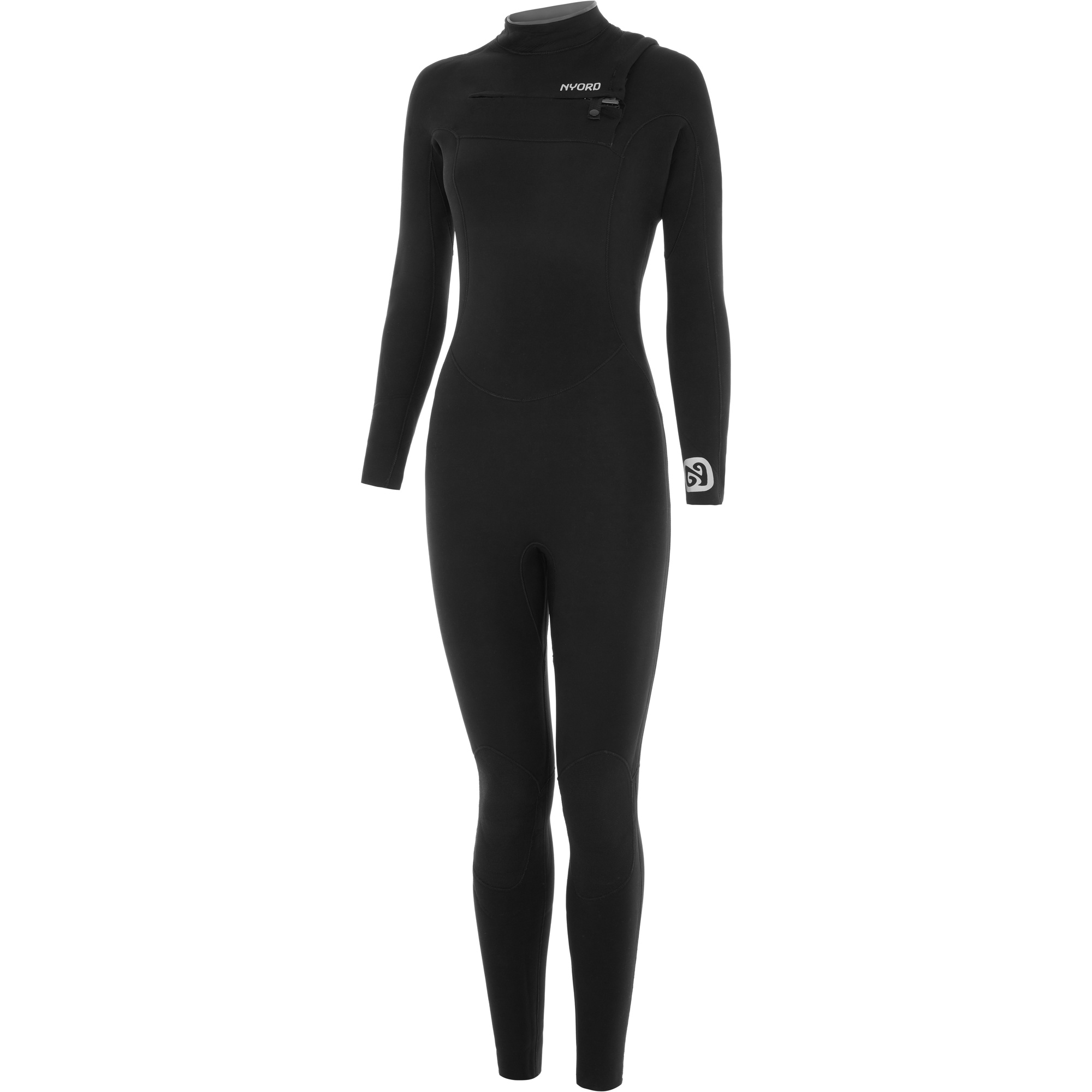 2025 Nyord Frauen Furno Warmth 5/4mm Brustreißverschluss Neoprenanzug FWW54001 - Black
