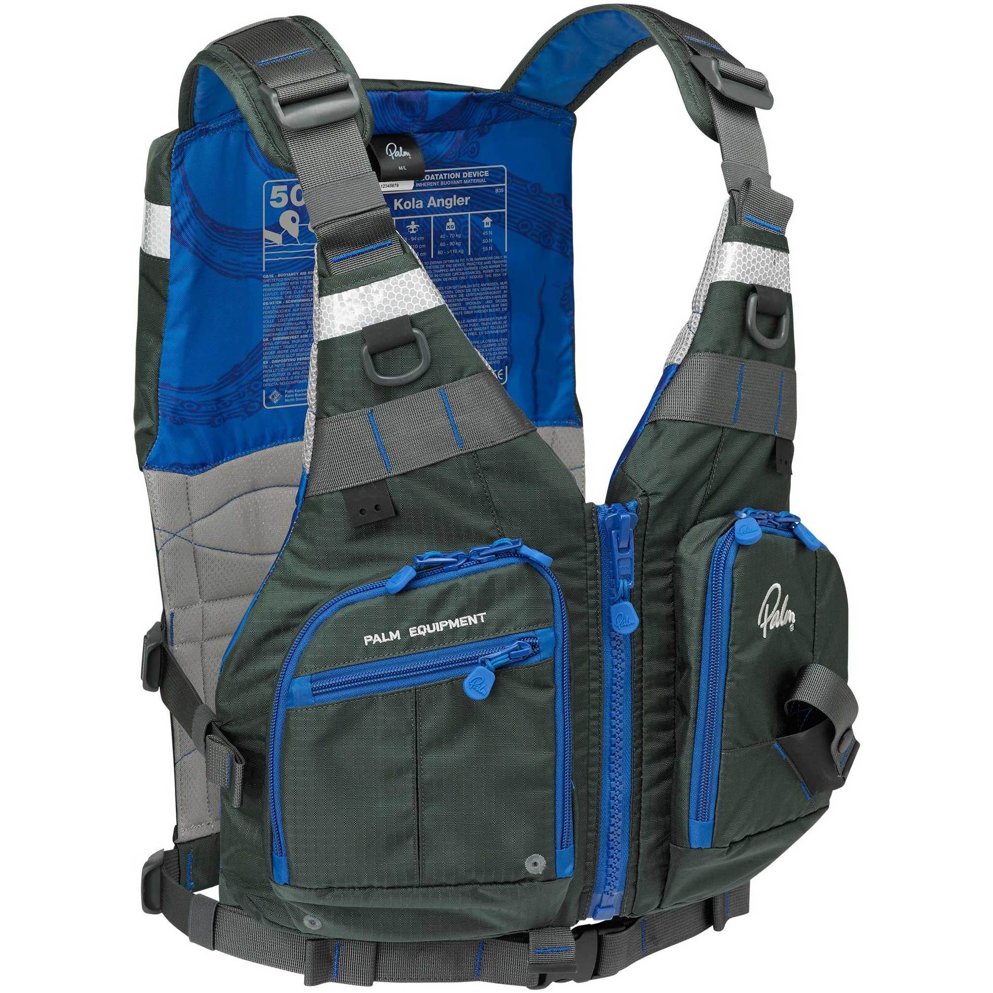 2026 Palm Kola Angler Kajak Pfd 12716 - Jet Grey