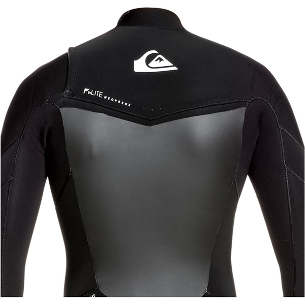 2021 Quiksilver Mens Syncro 3/2mm Chest Zip Anzug Schwarz / Weiß Eqyw10308