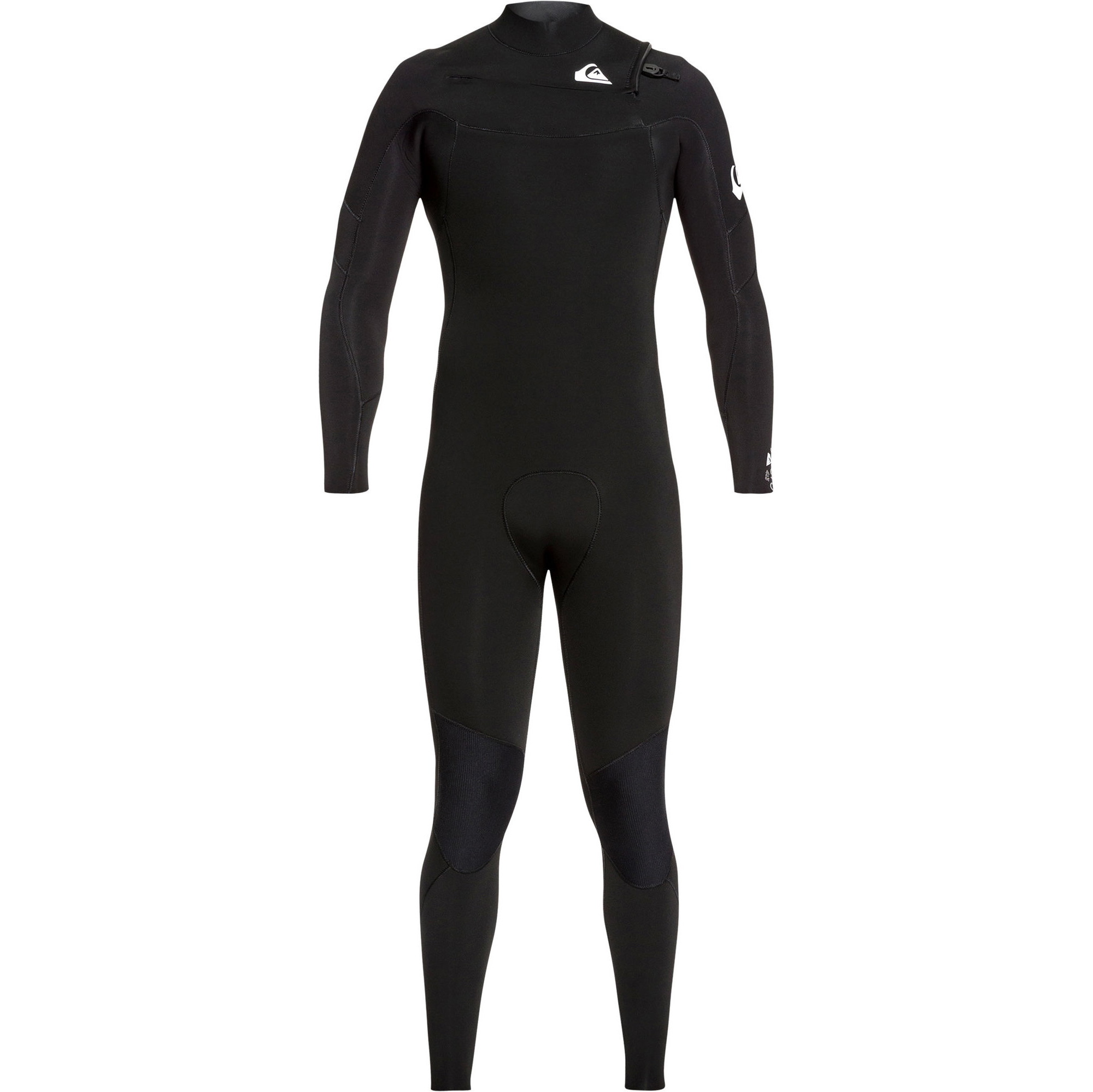 2021 Quiksilver Mens Syncro 3/2mm Chest Zip Anzug Schwarz / Weiß Eqyw10308