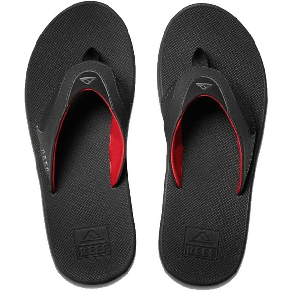 Reef Fanning Bottle Opener Flip Flops BLACK / Red R02026