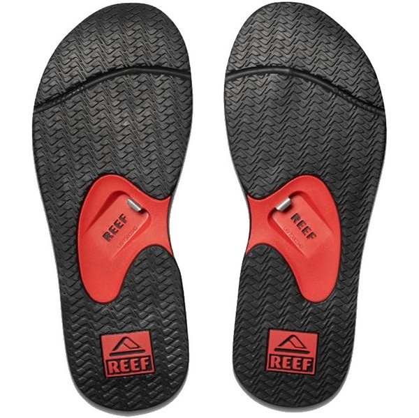 Reef Fanning Bottle Opener Flip Flops BLACK / Red R02026