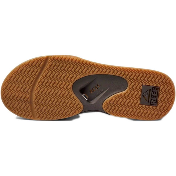 2026 Reef Männer Fanning Flip Flops - Brown / Gummi