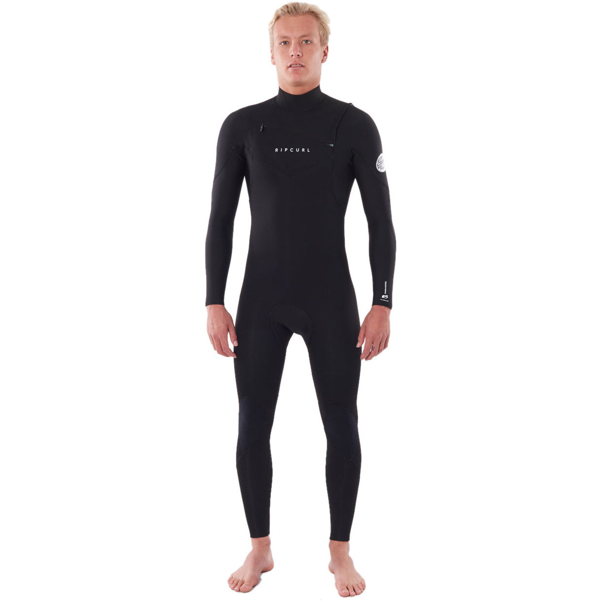 2023 Rip Curl Männer Dawn Patrol Warmth 5/3mm Brustreißverschluss Neoprenanzug Black WSM9GM