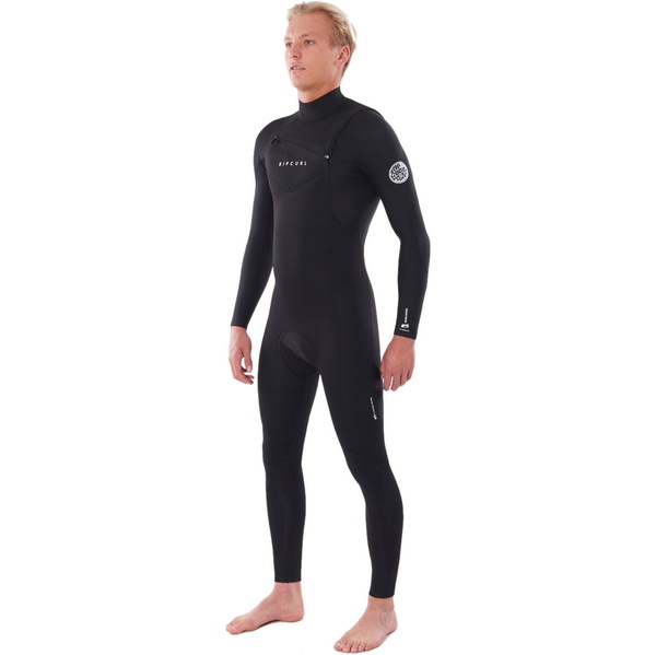2023 Rip Curl Männer Dawn Patrol Warmth 5/3mm Brustreißverschluss Neoprenanzug Black WSM9GM