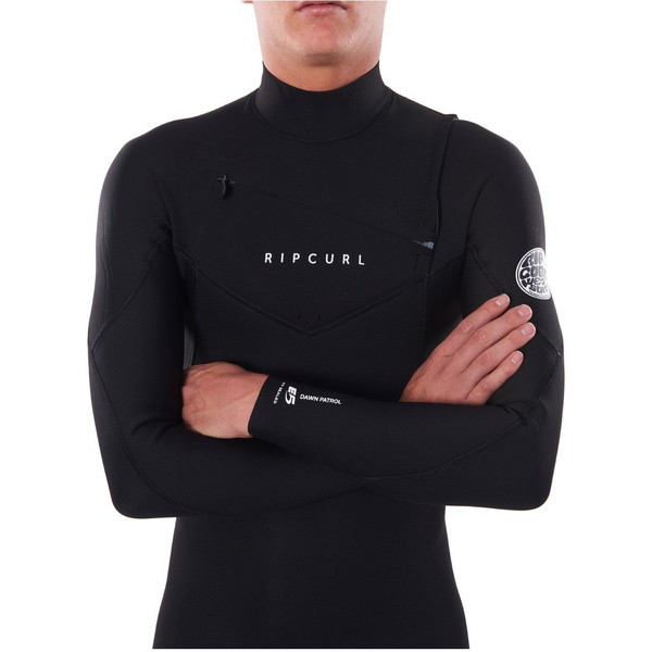2023 Rip Curl Männer Dawn Patrol Warmth 5/3mm Brustreißverschluss Neoprenanzug Black WSM9GM