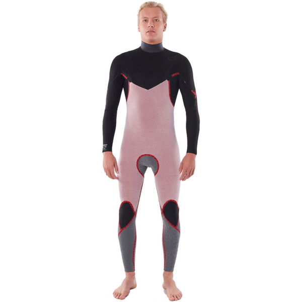 2023 Rip Curl Männer Dawn Patrol Warmth 5/3mm Brustreißverschluss Neoprenanzug Black WSM9GM