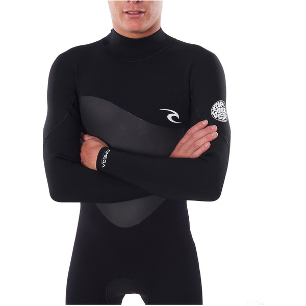 2023 Rip Curl Männer Omega 5/3mm Rückenreißverschluss Neoprenanzug BLACK WSM8MM