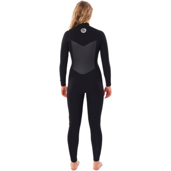 Rip Curl Frauen Flashbomb 4/3mm Brustreißverschluss Neoprenanzug WSTYFG - Black