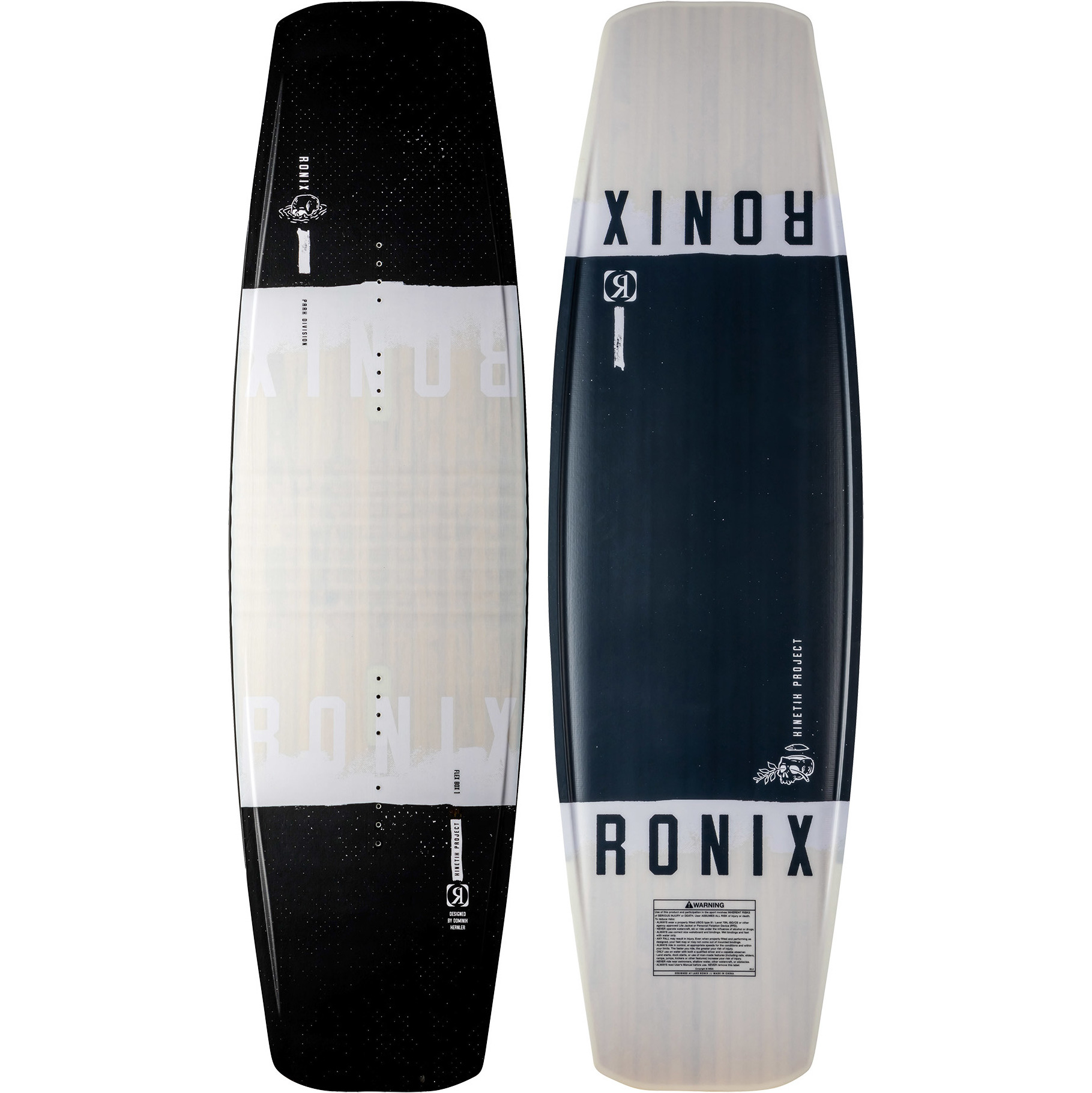 2022 Ronix Kinetik Project Flexbox 1 Cable Wakeboard - Weiß / Schwarz
