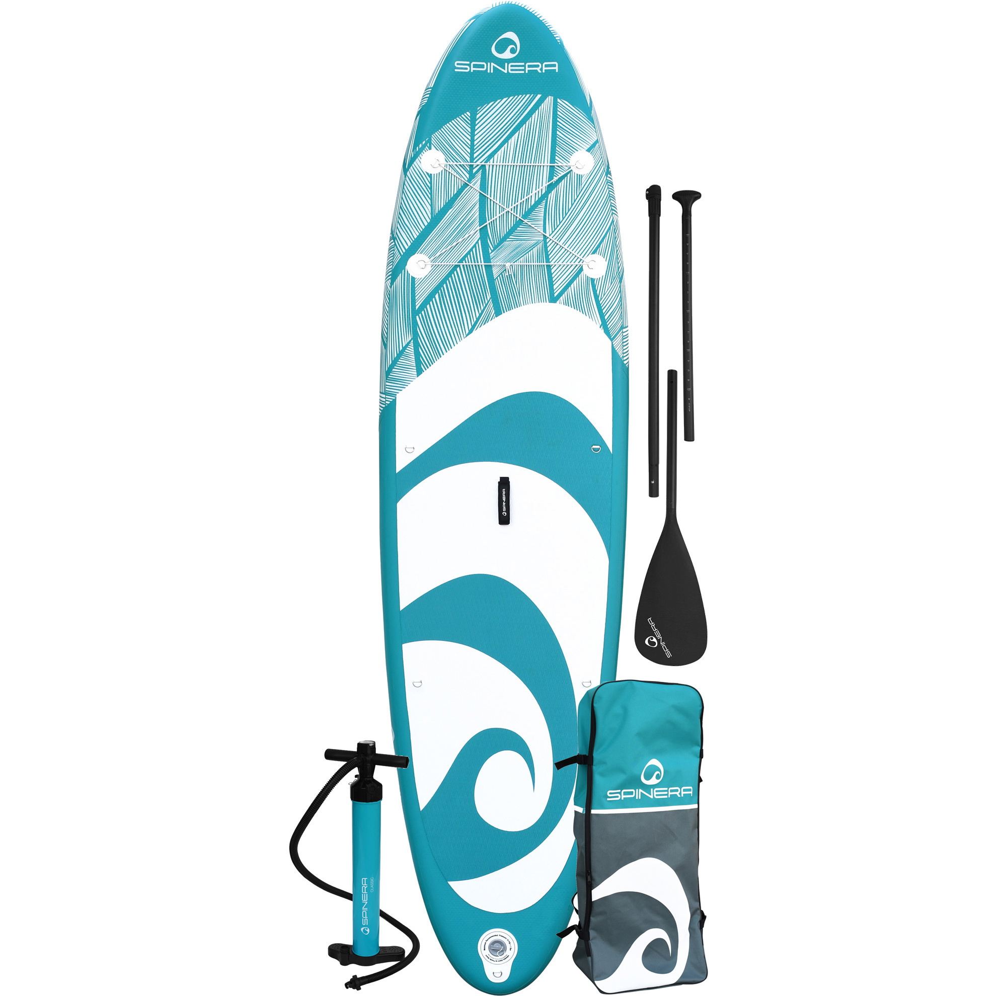 Spinera Lets Paddle 11'2 Aufblasbares Stand Up Paddle Board Paket - Board, Tasche, Pumpe, Paddel & Leine